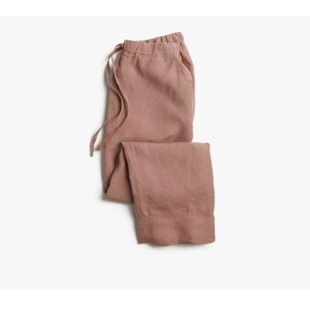 Parachute 100% Linen Pink Drawstring Straight Leg Lounge Pants Size Medium